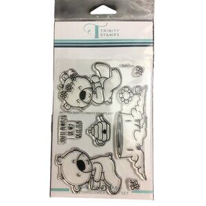 Best Tea Party Bears Drinking Tea Photopolymer Clear Stamp Set By Trinity Stamps